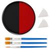 Black/ Red Face & Body Paint Black/ Red3 Brushes2pc Sponge 1.06 OZ Water Activated for Halloween Demon Clown Joker Skeleton Zombie Costume Theater Stage Makeup Cosplay & Parties view 1