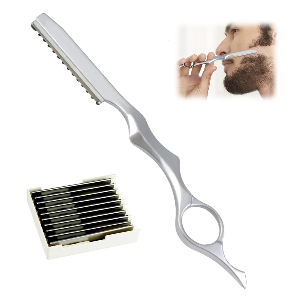 11pcs Hair Razors for Cutting HairProfessional Styling Razor with 10pcs Replacement Stainless Steel Blades  Hair Cutting Razor for Barbers, Salon Stylists & Home Hair Trimming