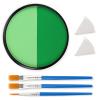 Green Face & Body Paint Dark/ Light Green3 Brushes 2pc Sponge1.06 OZ Water Activated for Halloween Monster Witch Orcs Hulk Hunting Camouflage Costumes Alien Frankenstein Cosplay & Parties view 1