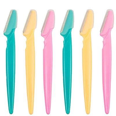 Women Reusable Face Razor | Eyebrow & Facial Hair Removal Razor | Safe & Pain Free Remover | Pack Of 6 Razors (6)