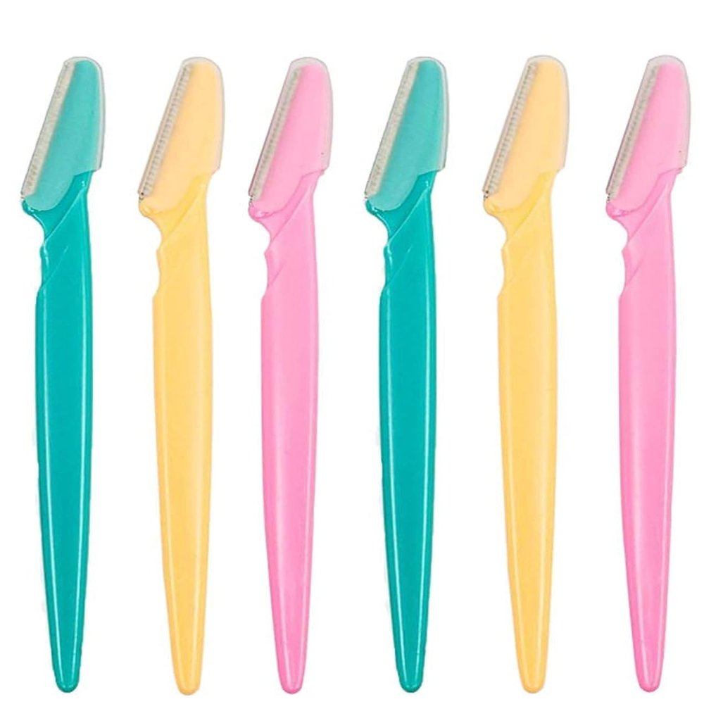 Women Reusable Face Razor | Eyebrow & Facial Hair Removal Razor | Safe & Pain Free Remover | Pack Of 6 Razors (6)