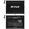 20 PCS Mesh Makeup Bag Double-Layer Mesh Zipper Pouch Bags Clear Cosmetic Bag Nylon Travel Organizer Bags Toiletry Storage Bag Pencil Pouch with Zipper (Black, Double-Layers A5) view 2