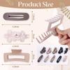 10 Pcs Flat Hair Claw Clips for Women, 3 Styles Non-Slip French Matte Claw Clips for Long Thin Thick Curly Hair, Large Strong Hold Claw Clips for Thick Hair view 2