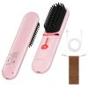 Cordless Hair Straightener Brush - Portable Hair Brush for Travel - 30s Fast Heating - Portable Straightening Brush for Travel, Mini Hot Straightening Comb for Women view 1