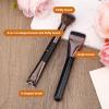 2pcs 2-in-1 Nose Contour Brush Set, Sculpting Dual-End Nose Brushes with Flat Brush Dual Head Makeup Tools for Sculpting and Defining Noses Contour view 3