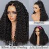 100% Real Human Hair Wear and Go Glueless Wigs Human Hair Curly Half Wig Human Hair 3 In 1 Curly Half Wigs For Women Drawstring Seamless Flip 200% Density Water Wave Wigs No Glue Daily Wear 16 Inch view 2