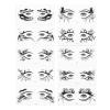 10pcs Halloween Temporary Face Tattoos, Bat Spider Web Skull Eyeshadow Tattoo Eye Makeup Stickers for Women Girls Cosplay Masquerade & Costume Party view 1