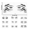 10pcs Halloween Temporary Face Tattoos, Bat Spider Web Skull Eyeshadow Tattoo Eye Makeup Stickers for Women Girls Cosplay Masquerade & Costume Party view 2