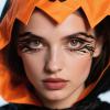 10pcs Halloween Temporary Face Tattoos, Bat Spider Web Skull Eyeshadow Tattoo Eye Makeup Stickers for Women Girls Cosplay Masquerade & Costume Party view 4