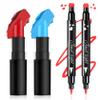 UAOE Face Paint Kit for Halloween Harley Costume Cosplay Party Makeup for Women Girls Kids,Includes Blue and Red Face Paint Stick,Red Liquid Eyeliner Stamp Pen,Professional Face Paint Halloween Makeup view 1