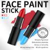 UAOE Face Paint Kit for Halloween Harley Costume Cosplay Party Makeup for Women Girls Kids,Includes Blue and Red Face Paint Stick,Red Liquid Eyeliner Stamp Pen,Professional Face Paint Halloween Makeup view 2