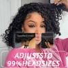 100% Real Human Hair Water Wave Half Wigs Human Hair 200% Density 3 In 1 Half Wig With Drawstring Seamless Clip Ins Flip Over Glueless Wigs Human Hair For Black Women No Lace Curly Half Wigs 24 Inch view 4