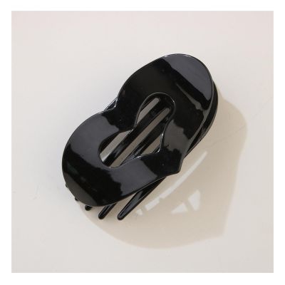 18 Pcs Large Solid Color Hair Claw Clips for Women - 3.74 Inch Alligator & Heart Shape Designs for Thick & Thin Hair Accessories (Black1)