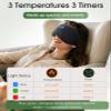 Detachable Heated Eye Mask, Cordless Eye Mask for Dry Eyes & Puffiness, Algae Fiber Ultra-Soft Nose Bridge Light-Block for Deeper Sleep  Graphene Layer Warm Compress & Cold Pack,Travel Essentials view 2