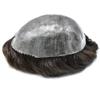 ApexToupees Hair System for Men Hairpiece Human Hair Mens Toupee 0.10mm Poly Skin Hair Replacement Systems for Men Protesis Capilar 5X7-120% density #2 Darkest Brown view 3