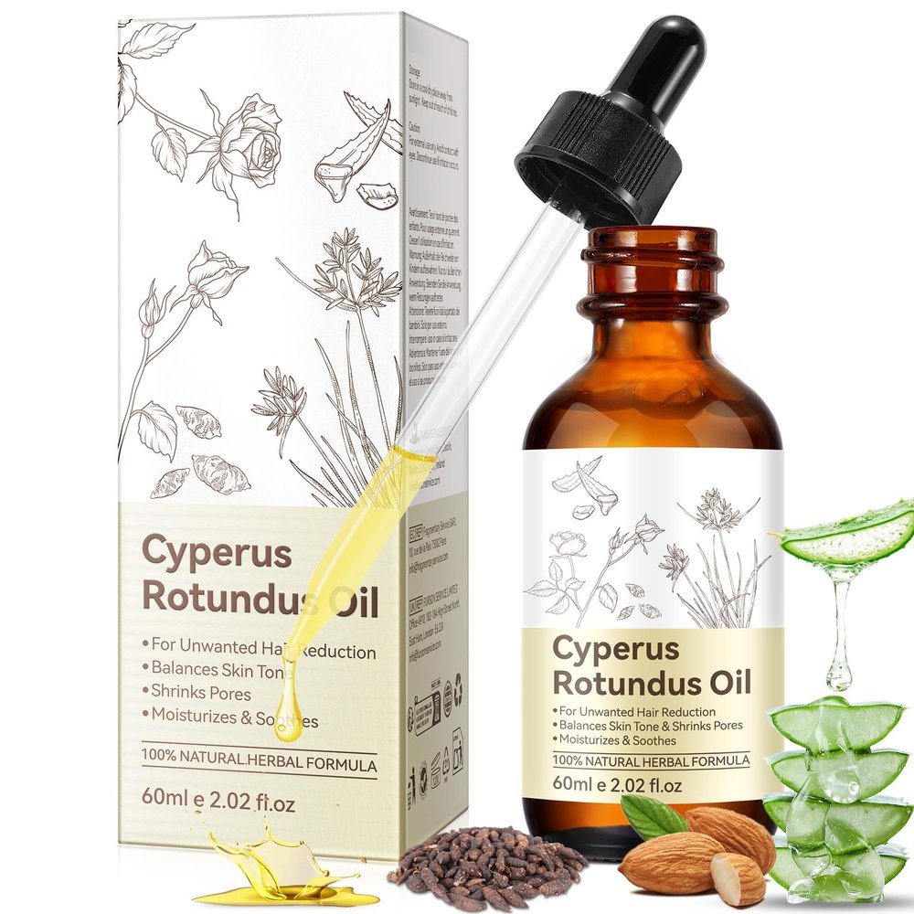 WHLH & WELL-BEING Cyperus Rotundus Oil for Hair Removal, 100% Pure Natural Oil for Skin & Hair Care, Supports Skin Moisture, Suitable for All Skin Types