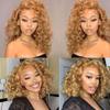 Color #27 Bundle Honey Blonde Deep Wave Human Hair Bundles 22 22 22 Inch Color #27 Pineapple Deep Wave Bundles Human Hair Blonde Bundle view 2