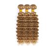 Color #27 Bundle Honey Blonde Deep Wave Human Hair Bundles 22 22 22 Inch Color #27 Pineapple Deep Wave Bundles Human Hair Blonde Bundle view 4