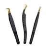 ANNAFRIS Lash Tweezers for Eyelash Extensions,Precision Fiber Tip for Volume Eyelash Extensions,Lash Extension Tweezers for Easy Application and Removal-A03+09+10 view 1