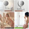 6" Led Wall Mounted Makeup Mirror Double Sided 1/10X, 1-Second Install Lightweight Compact Wall Mirror with Light, Rechargeable Extendable Magnifying Mirror for Bathroom, Wall Vanity Mirrors (1+10X) view 2