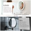 6" Led Wall Mounted Makeup Mirror Double Sided 1/10X, 1-Second Install Lightweight Compact Wall Mirror with Light, Rechargeable Extendable Magnifying Mirror for Bathroom, Wall Vanity Mirrors (1+10X) view 3