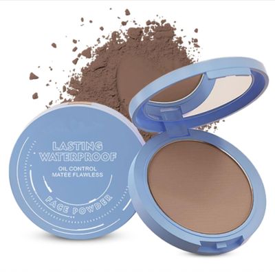 Face Powder - Lasting Waterproof Face Powder, Beauty Powder for Women & Men (08# GRAYISH BROWN)