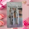 2-Pack Slanted Hair Removal Tweezers  Eyebrow Shaping for Men and Women view 3
