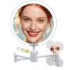 6" Led Wall Mounted Makeup Mirror Double Sided 1/20X, 1-Second Install Lightweight Compact Wall Mirror with Light, Rechargeable Extendable Magnifying Mirror for Bathroom, Wall Vanity Mirrors (1+20X) view 1