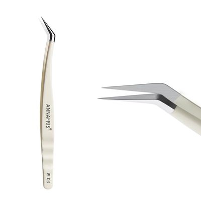 ANNAFRIS Lash Tweezers for Eyelash Extensions,Stainless Steel Lash Extension Tweezers for Easy Application and Removal-W03