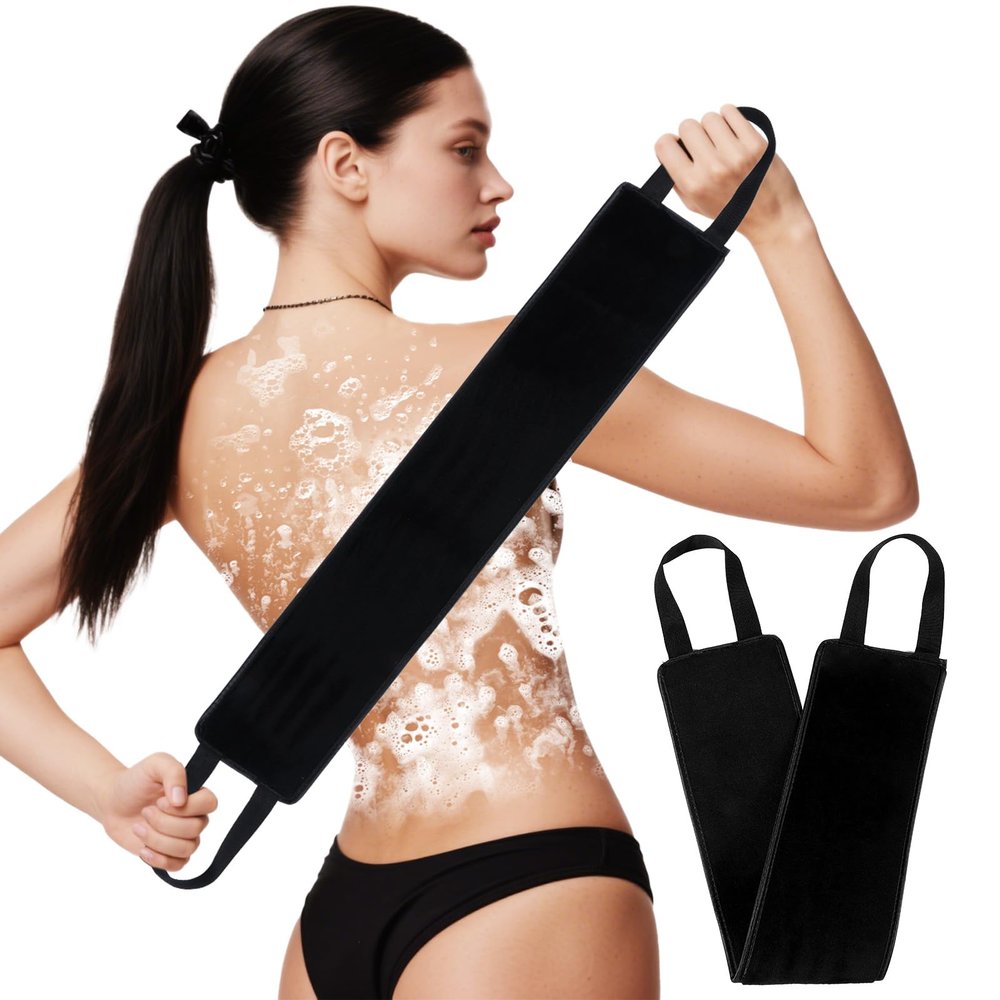Back Self Tanner Applicator, Back Tanning Applicator, Double-sided Used for Self-tanning Lotion, Mousse, Cream (Black)