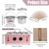 Wax Warmer Double Pot, Professional Electric Heater for Facial, Body, Spa, and Salon, 1.2L Dual Adjustable Temperature with 100 Wooden Craft Sticks, Hair Removal (Pink) view 2