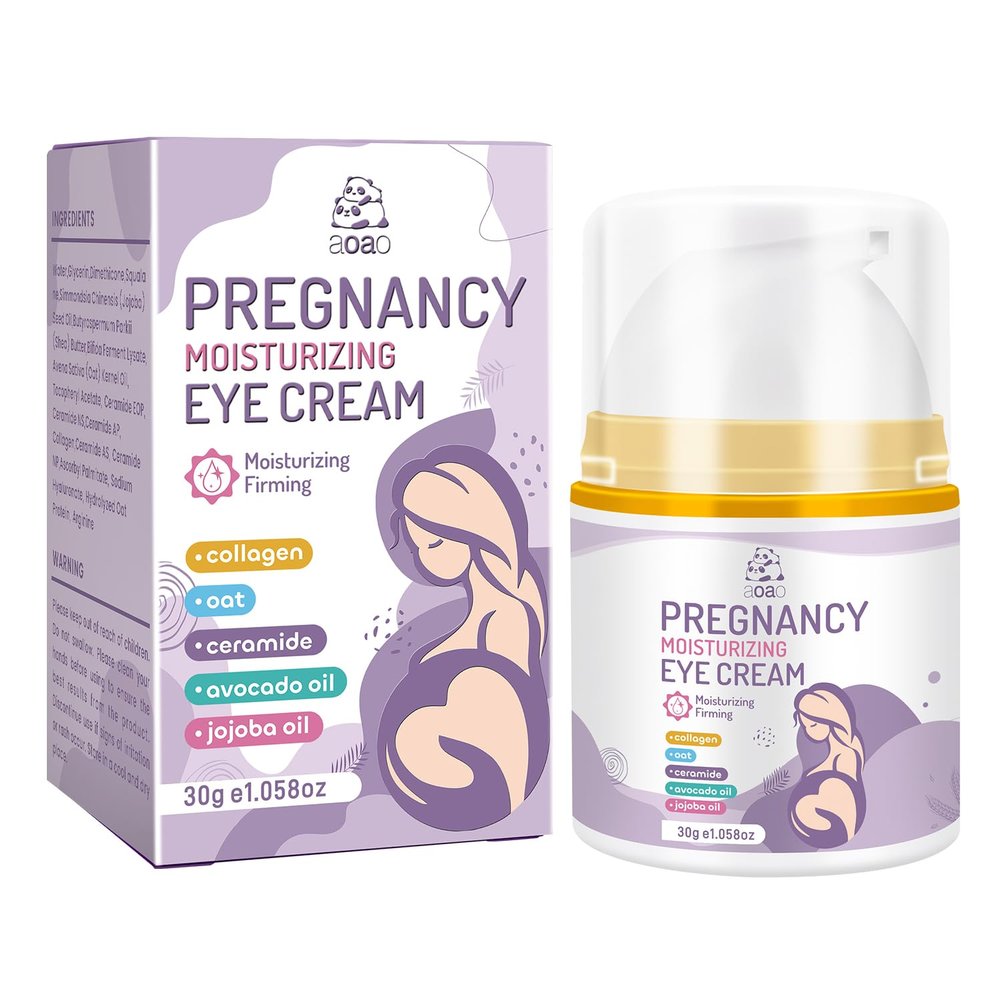 AOAO Plant Formula Hydrating Multi Action Eye Cream, Relieve Wrinkles & Bags, with Collagen and Shea Butter, Pregnancy Eye Care, Healthy and Gentle, 1.058 OZ
