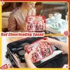 Shinylin 20 Pcs Cheer PVC Makeup Bag Cheer Teams Gifts Clear Makeup Case Cheerleader Teams Gifts Toiletry Zipper Pouch for Cheerleading Teammates Party Supplies,7.9 x 5.9 x 2.4''(Red) view 3