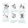 Razor Replacement Blades SH98 Replacement Head Compatible for Philips Norelco 9000 Electric Shaver Sh98/72 Blade S9000 Prestige Shaver Sp9880, Sp9800, Sp8920, Sp896(6pcs) view 4