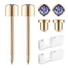 SugarTang Ear Piercing Kit Gold 4mm with Safety Back Disposable Ear Piercing Gun Kit 2 Pack Made in 316L Surgical Stainless Steel | At Home Self Ear Piercer Kit with Preloaded Ear Stud (Tanzanite) view 1