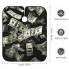Fashion Salon Barber Cape Professional Hair Cutting Cape with Adjustable Snap Closure Falling Money American Bill Dollars view 2