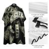 Fashion Salon Barber Cape Professional Hair Cutting Cape with Adjustable Snap Closure Falling Money American Bill Dollars view 4