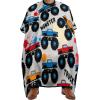 Fashion Salon Barber Cape Professional Hair Cutting Cape with Adjustable Snap Closure Grunge Monster Truck Car Art view 1