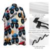Fashion Salon Barber Cape Professional Hair Cutting Cape with Adjustable Snap Closure Grunge Monster Truck Car Art view 4