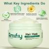 Amifiy Keratin Hair Mask, Multi-care Deep Conditioning Hair Mask for Dry Damaged Hair, Anti-Frizz, Intensive Hydrating & Repairing Deep Conditioner for Strong, Smooth and Silky Hair, 8 Fl Oz view 2