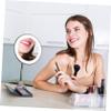 SKISUNO Simple Makeup Mirror with LED Light Magnification USB Rechargeable Touch Control Compact Vanity Mirror for Beauty and Cosmetic Use view 4