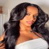 ISEE Glueless Wigs Human Hair Kinky Straight Pre Plucked Pre Cut, 9X6 M Cap HD Lace Closure 180% Density, No Glue, Reay to Wear Wig for Beginner, Natural Color (Kinky Straight, 18 Inch) view 3