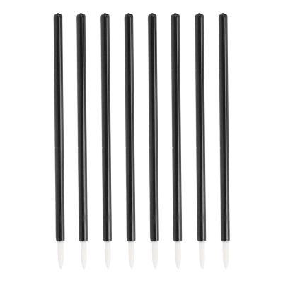 Eye Liner Brushes Applicator Cosmetic Eye Wands Fine Soft Brush Hair Professional Makeup Tools for Artists 100PCS Black ABS with Storage Can