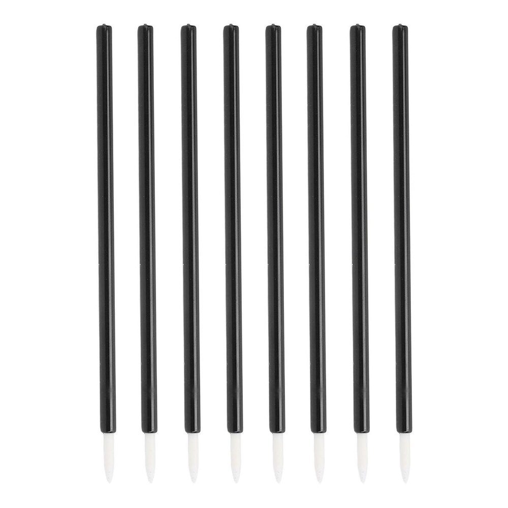 Eye Liner Brushes Applicator Cosmetic Eye Wands Fine Soft Brush Hair Professional Makeup Tools for Artists 100PCS Black ABS with Storage Can