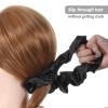 6Pcs Extra Large Black Scrunchies for Women's Thick Hair, Oversized Soft Scrunchy, Premium Velvet Big Elastic Band Hair Accessories for No Damage Hairs Care Sleeping view 4