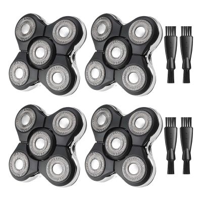 Remington XR7000 Replacement Blades Compatible with Remington Balder Pro Head Shaver, 4PCS Head Shaver Replacement Blade, 4 Cleaning Brush