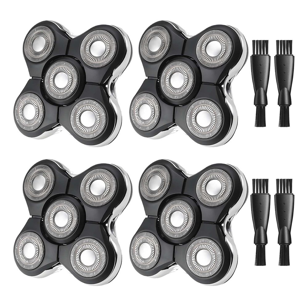 Remington XR7000 Replacement Blades Compatible with Remington Balder Pro Head Shaver, 4PCS Head Shaver Replacement Blade, 4 Cleaning Brush