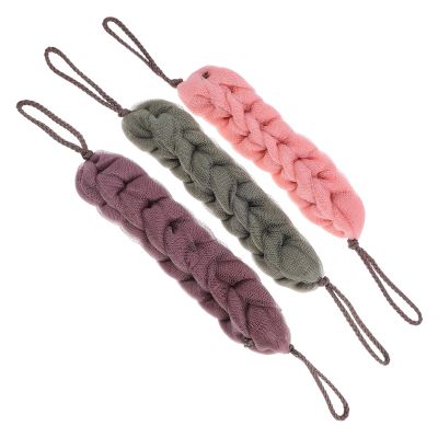 Ciieeo 3pcs Stretchable Exfoliating Back Scrubber Towel: Pe Mesh Foam Body Washcloth for Shower Bath - Dead Skin Remover - Assorted Colors
