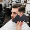 2pcs Color Enhancement Barber Cards, W Shape Hair Line Up Tools with Measurement Indicators Hairline Shaping Tool for Precise Edge Ups Reusable Men Color Spray Hair Liner Shaper Beard Stencil Maker view 3