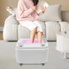 ATOLOMOTOR Portable Foot Bath Spa Tub,Colorful Light Surfing Bathtub with Hand Shower&Massage,Acrylic Foot Massager Spa Soaking Tub for Nail Salon view 3